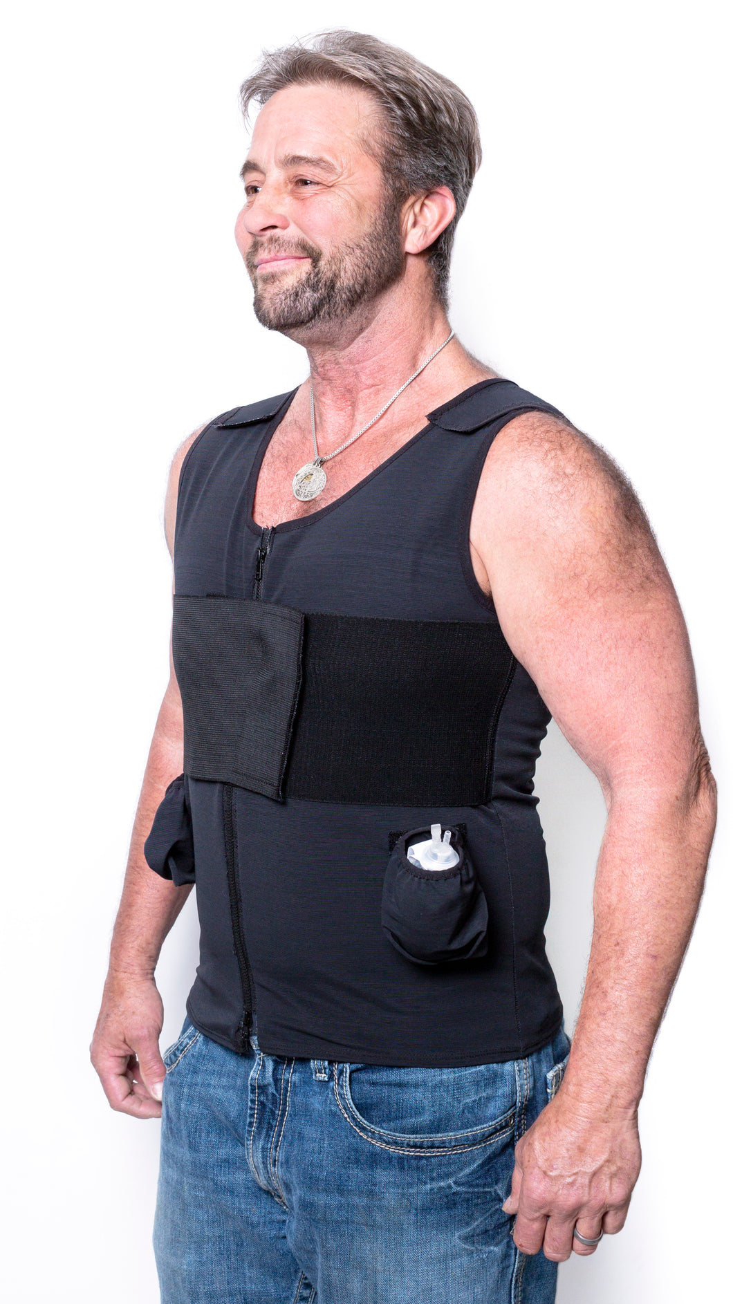 FTM Top Surgery Compression Vest w/ Removable Drain Pockets – Affirma Wear